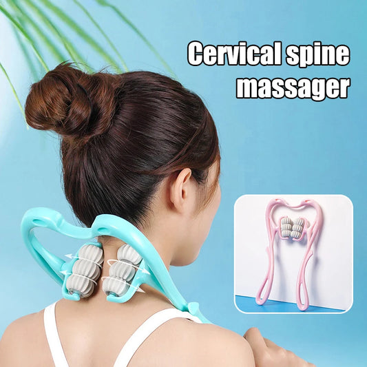 Six-Wheel Manual Cervical Massager