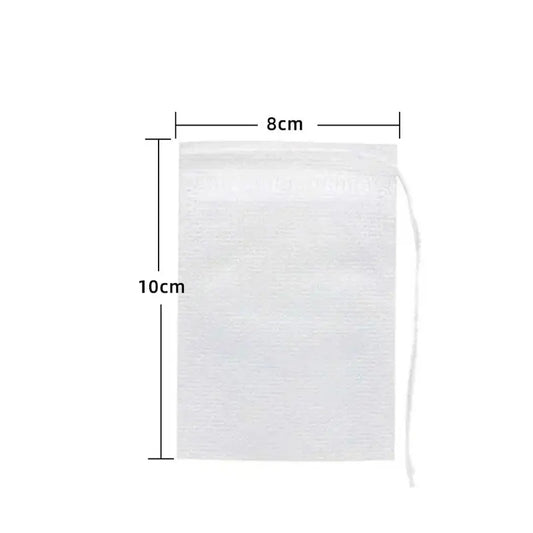 Disposable Tea Filter Bags – Non-Woven Fabric Empty Tea Bags with String & Heat Seal