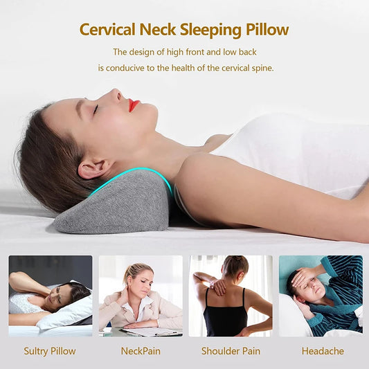 Cervical Contour Memory Foam Pillow – Orthopedic Neck Support for Side Sleepers