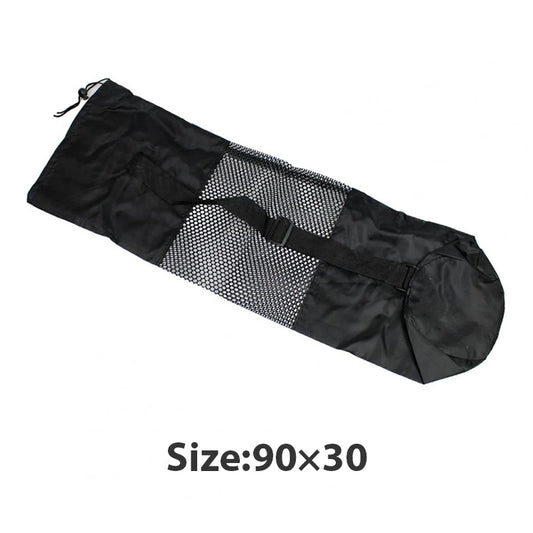Portable Yoga Mat Bag – Breathable Sports Carry Bag with Adjustable Shoulder Straps (Black)