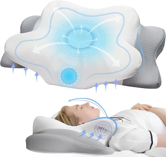 Pulatree Odorless Orthopedic Memory Foam Pillow – Ergonomic Cervical Pillow for Neck & Shoulder Pain Relief
