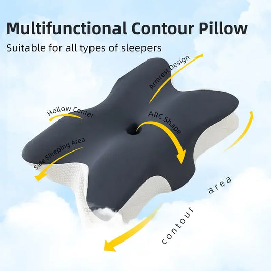 Butterfly Shape Cervical Pillow – Orthopedic Memory Foam Neck Protection Pillow