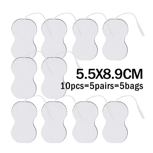 10/20pcs Silicone Gel Electrode Pads – TENS Unit Replacement Pads for Digital Therapy Machines (2mm Plug)