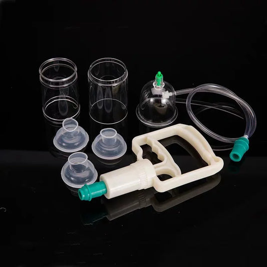 Men’s Vacuum Cupping Set with Pump Gun – Body Massage Suction Cups for Detox, Anti-Cellulite & Wellness Therapy