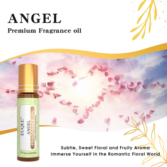 EUQEE 10ML Angel Coconut Vanilla Roller Fragrance Oil – Long-Lasting Aromatherapy for Women
