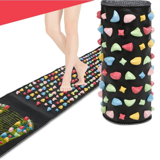 Massage Cushion & Cobblestone Foot Pad