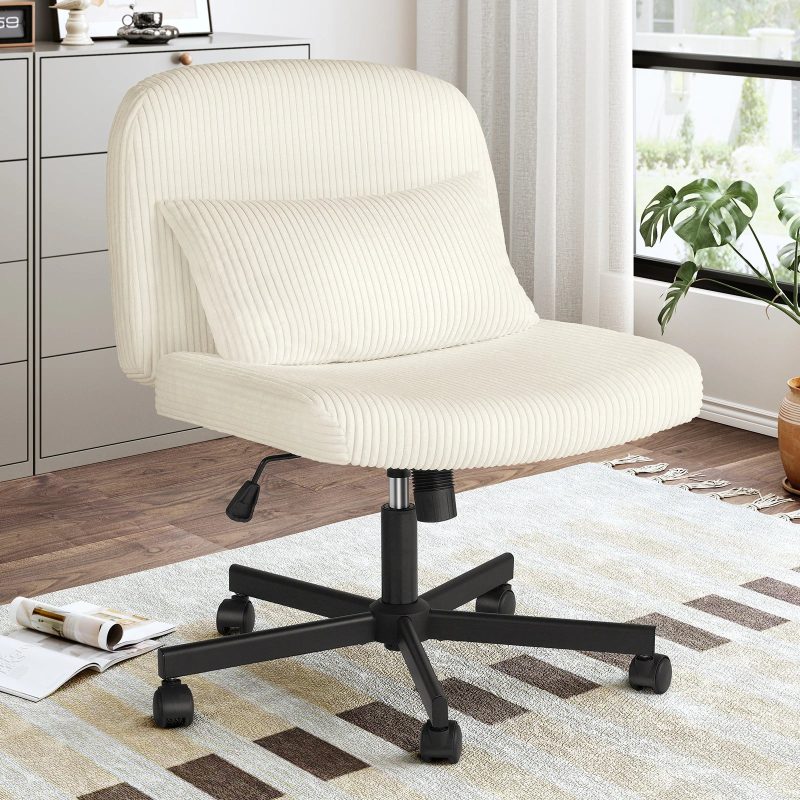 Cross-Leg Massage Office Chair – Mid-Back Adjustable Chair with Double-Layer Cushion - Image 7