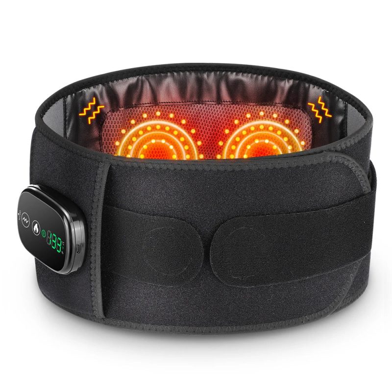 Heating Vibration Massager Belt – Red Light Therapy & Lumbar Support