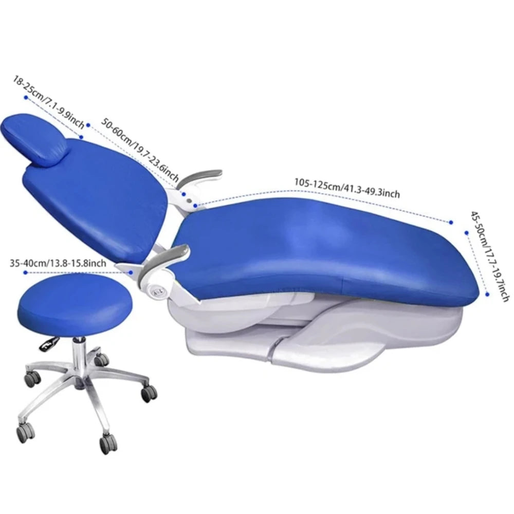 PU Leather Dental Chair Cover Set – Waterproof & Elastic Protective Kit (4pcs) - Image 3