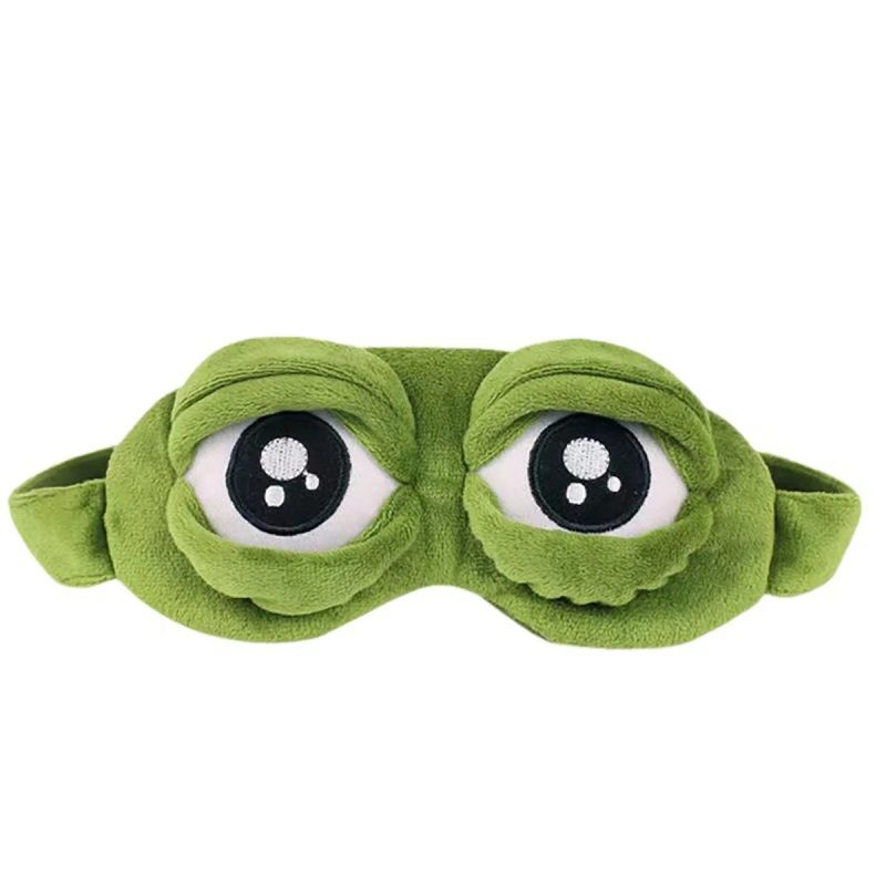 3D Sad Frog Sleep Mask – Soft Portable Eye Shade for Travel & Relaxation - Image 4