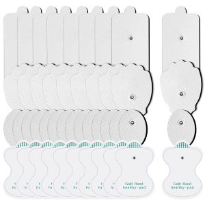 Self-Adhesive Electrode Pads – TENS/EMS Replacement Gel Patches for Muscle Therapy