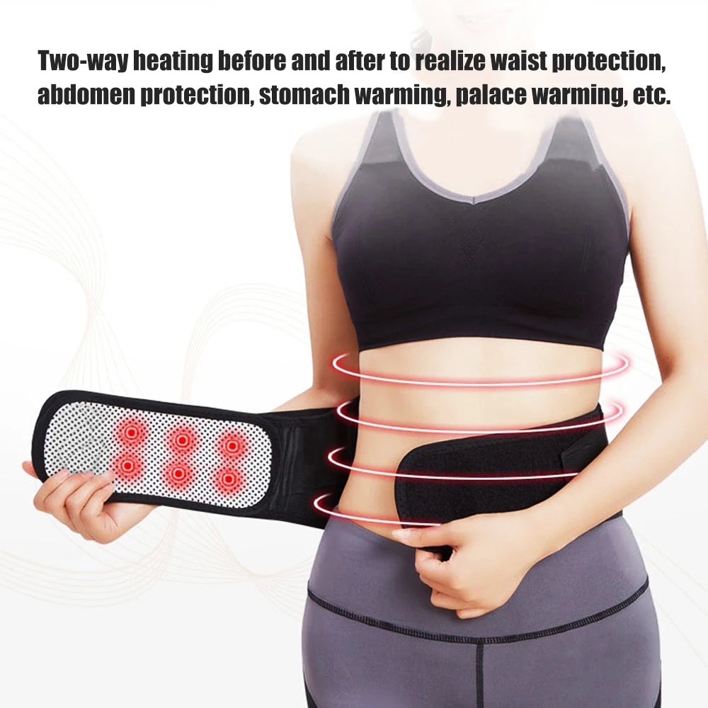 Tcare Tourmaline Self-Heating Back Support Belt – Adjustable Magnetic Therapy Waist Brace - Image 3