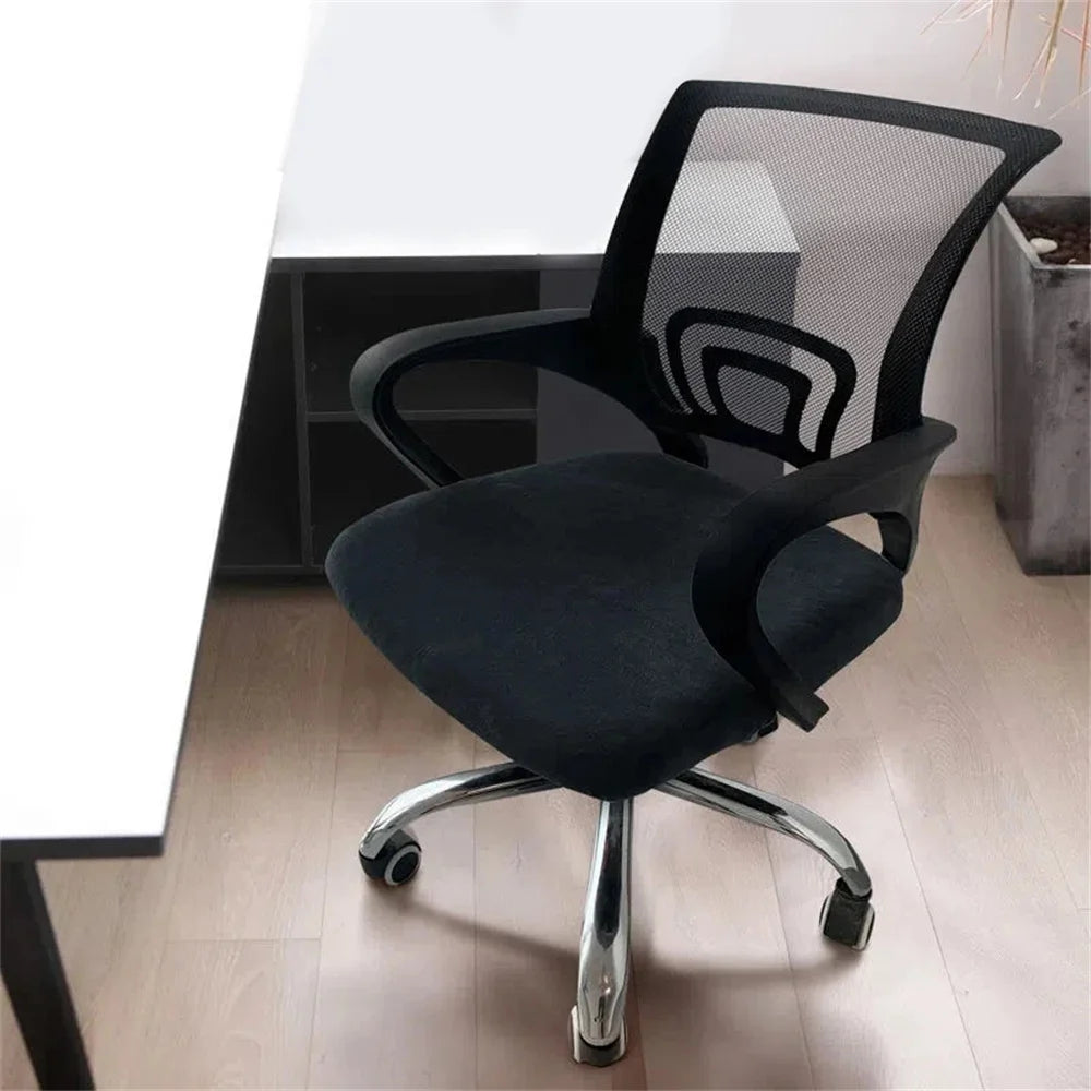 Stretch Velvet Office Chair Cover – Universal Elastic Seat Protector - Image 15