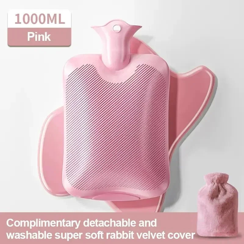 Winter Hot Water Bottle 1L/2L – Plush Foot Warmer & Belly Warmer Bag - Image 6