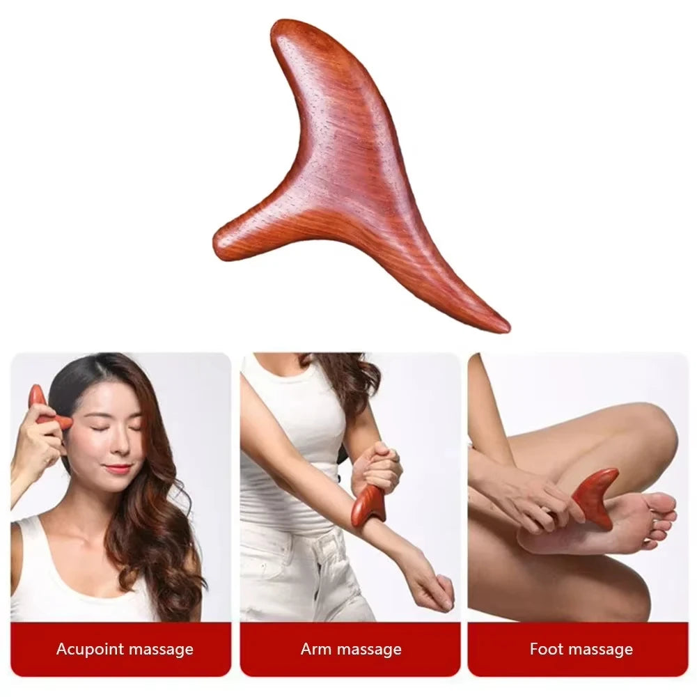 Wooden Trigger Point Massage Tool – Gua Sha for Neck, Foot & Full Body