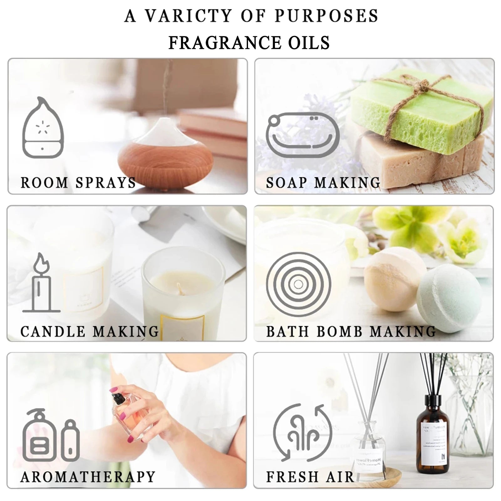 PHATOIL 100ml Fragrance Oil – Coconut & Vanilla, Bubble Gum, Sea Breeze & White Musk Scents - Image 3