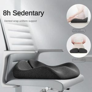 Orthopedic Memory Foam Coccyx Cushion – Tailbone & Sciatica Pain Relief for Office & Car Seats