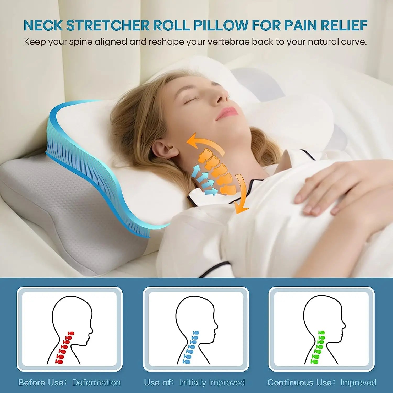 Pulatree Odorless Orthopedic Memory Foam Pillow – Ergonomic Cervical Pillow for Neck & Shoulder Pain Relief - Image 2