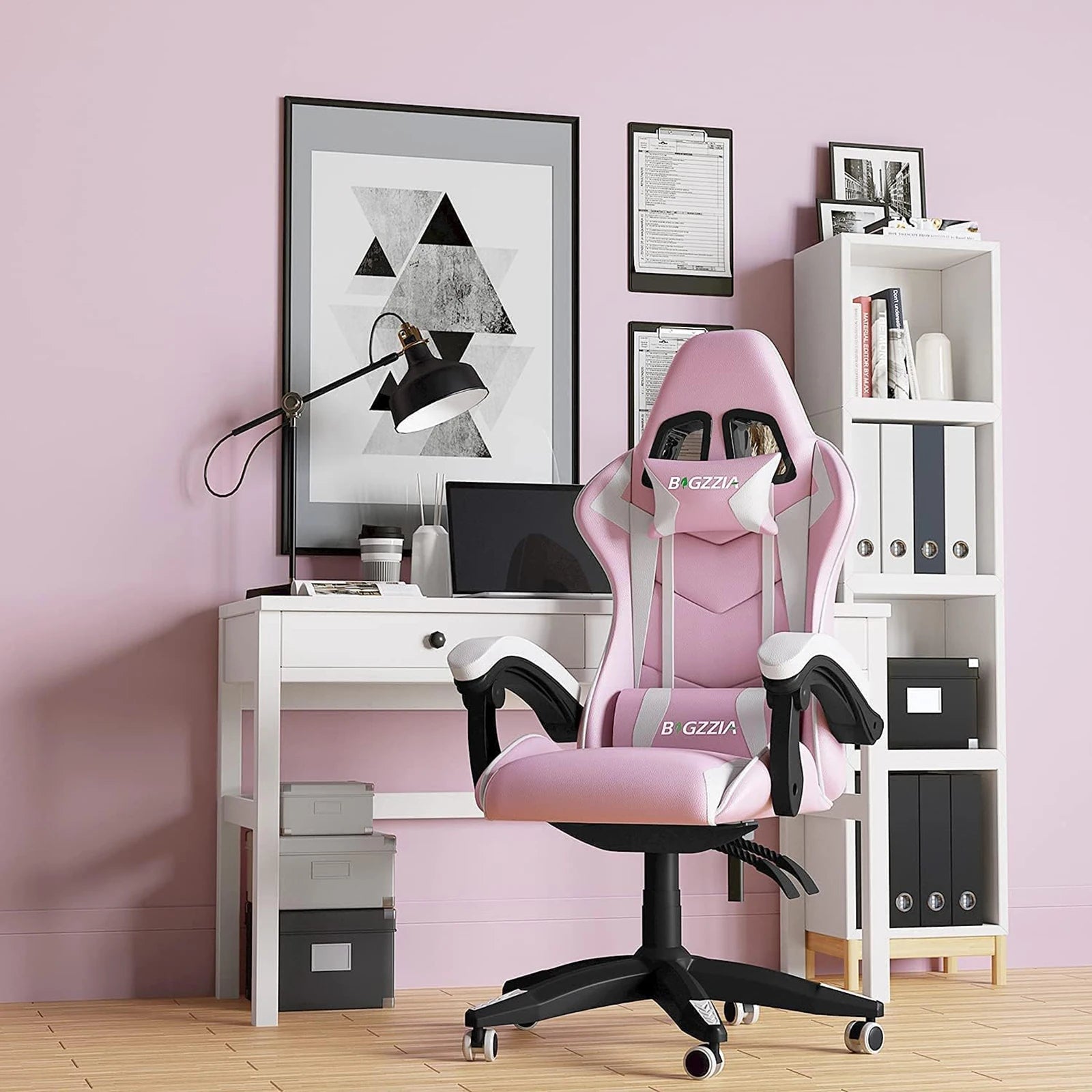 Ergonomic Gaming Chair – Height-Adjustable Computer Chair with Lumbar & Headrest Support - Image 2
