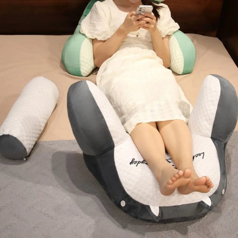 Adjustable Reading Pillow – Ergonomic Back Support Cushion for Bed, Sofa & Floor (1pc, Gray) - Image 2