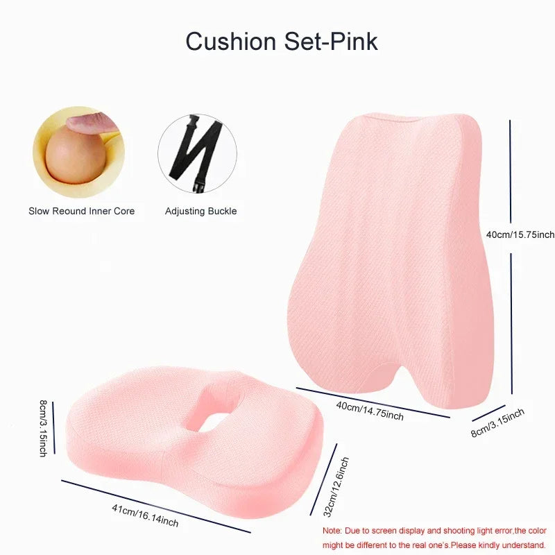 Orthopedic Memory Foam Cushion Set – Full Support for Coccyx, Lumbar & Hips - Image 12
