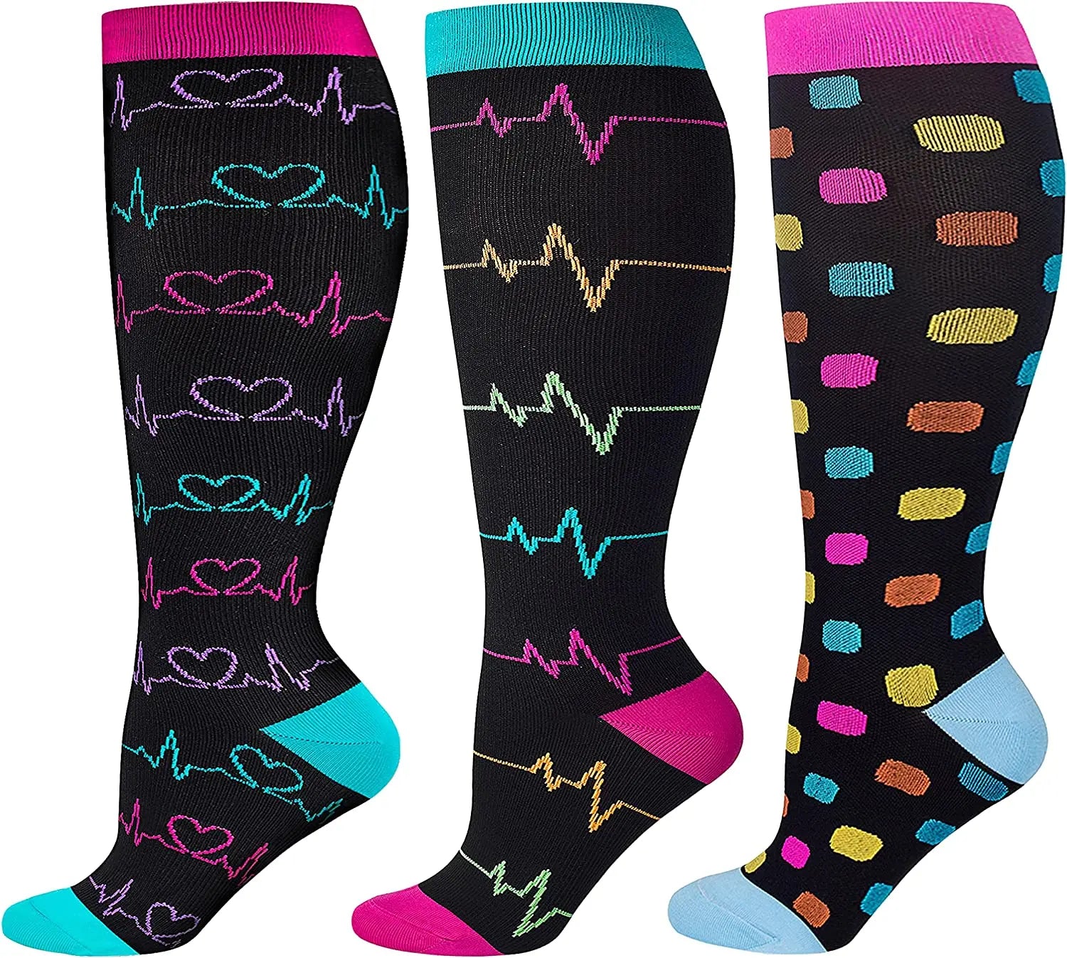 Plus Size Compression Socks – 30mmHg Knee-High Support for Men & Women with Varicose Veins