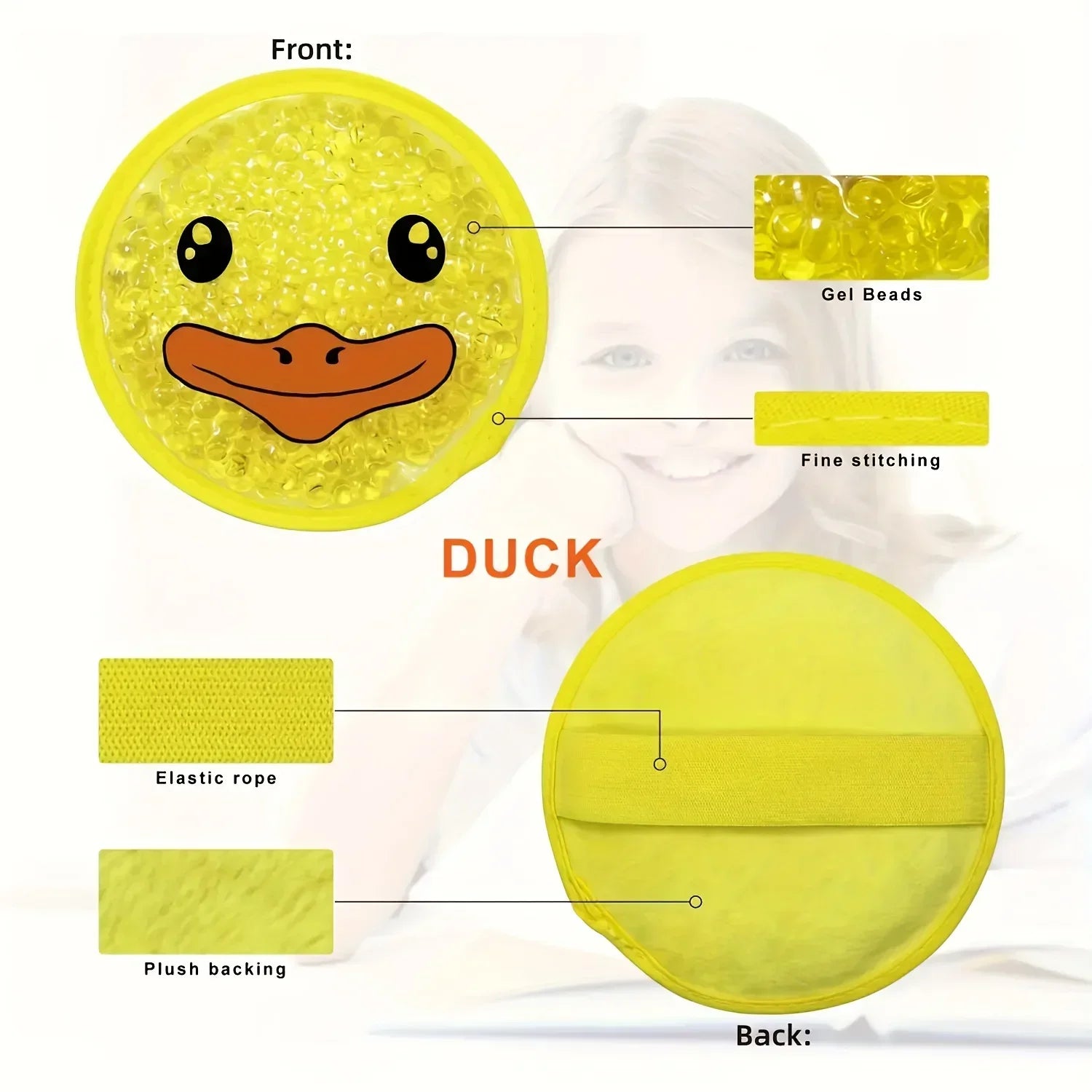 Reusable Cartoon Gel Ice Pack – Dual Hot & Cold Compress for Injuries - Image 3