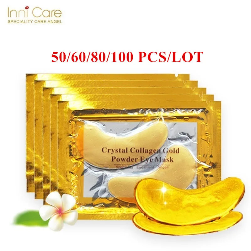 InniCare Crystal Collagen Gold Eye Mask – 50/60/80/100 Pcs