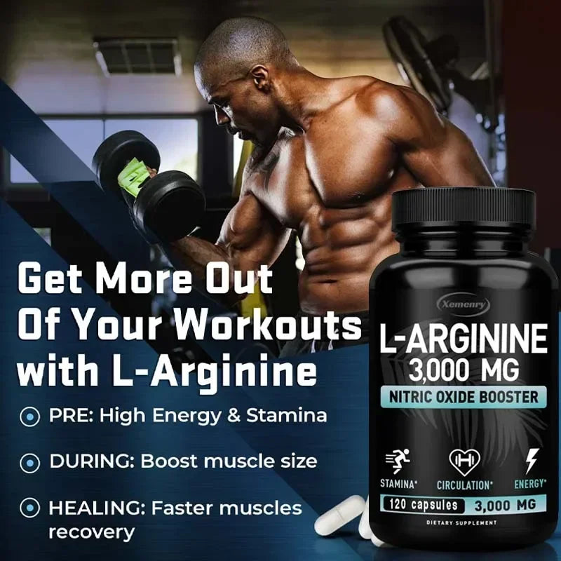 L-Arginine Supplement – Boost Energy, Strength & Endurance for Peak Performance - Image 5