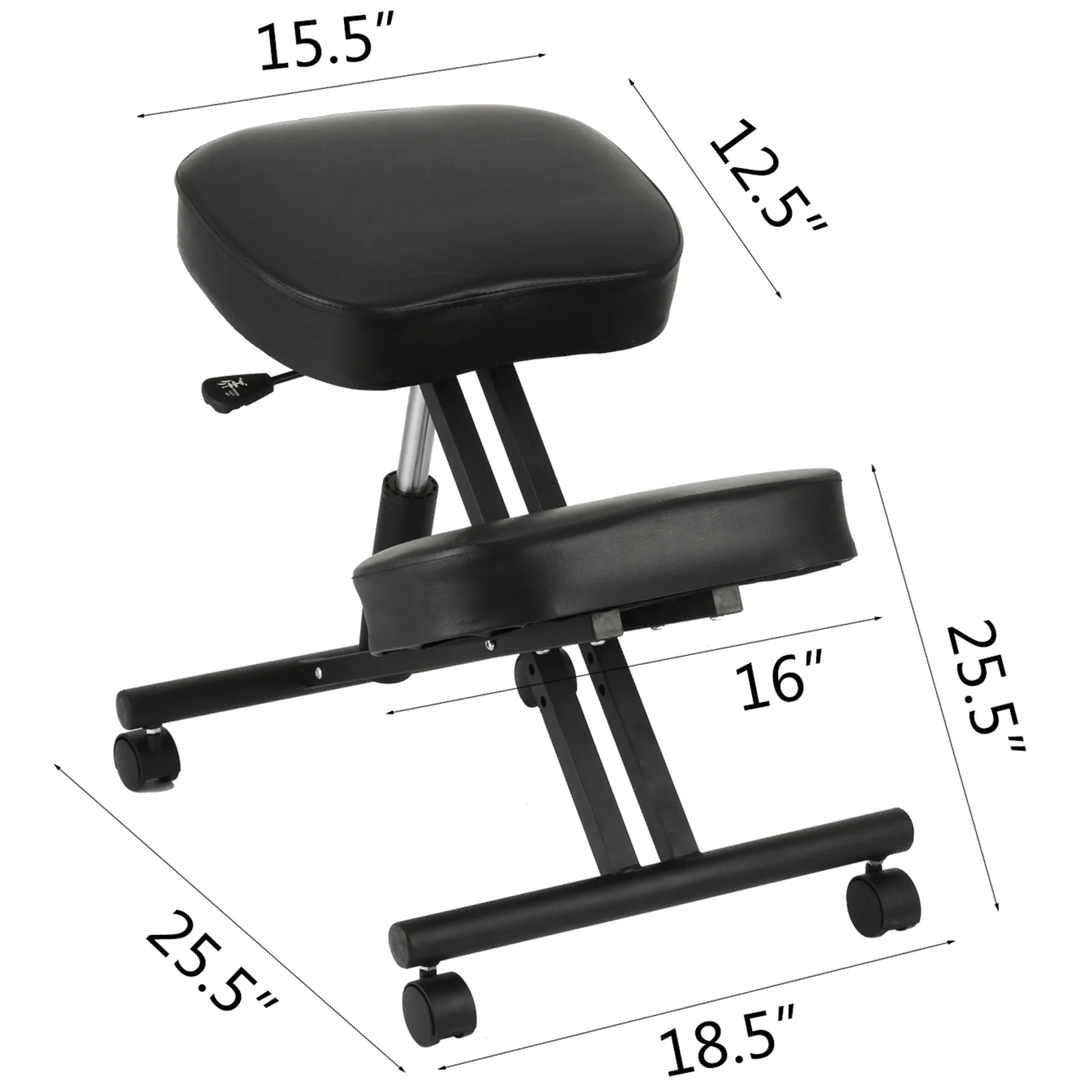 VEVOR Ergonomic Kneeling Chair – Rocking Wood Stool with Thick Cushion - Image 6