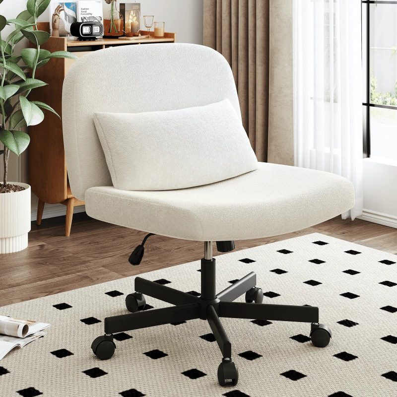 Cross-Leg Massage Office Chair – Mid-Back Adjustable Chair with Double-Layer Cushion - Image 6