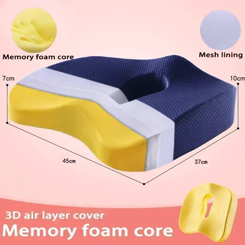 Memory Foam Seat & Back Cushion Set – Orthopedic Support for Coccyx & Waist - Image 14