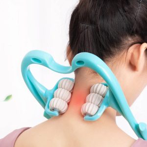 Six-Wheel Manual Cervical Massager – Therapeutic Roller for Neck, Back & Waist Relief