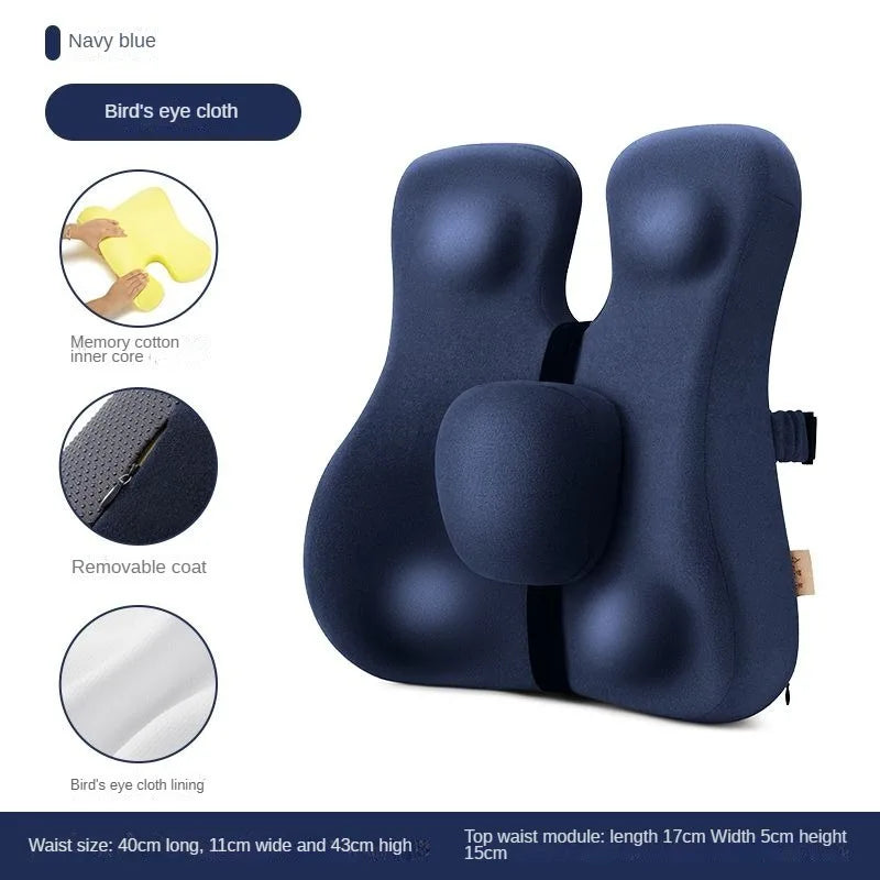 Memory Foam Seat Cushion & Back Support Pillow Set – Orthopedic Relief for Coccyx, Hip & Lumbar - Image 9