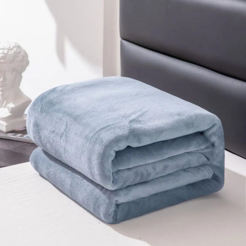 1PC Simple Plush Blanket – Thickened, Warm & Multifunctional Farley Fabric Cover - Image 7