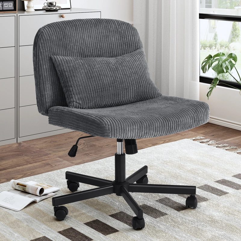 Cross-Leg Massage Office Chair – Mid-Back Adjustable Chair with Double-Layer Cushion - Image 8