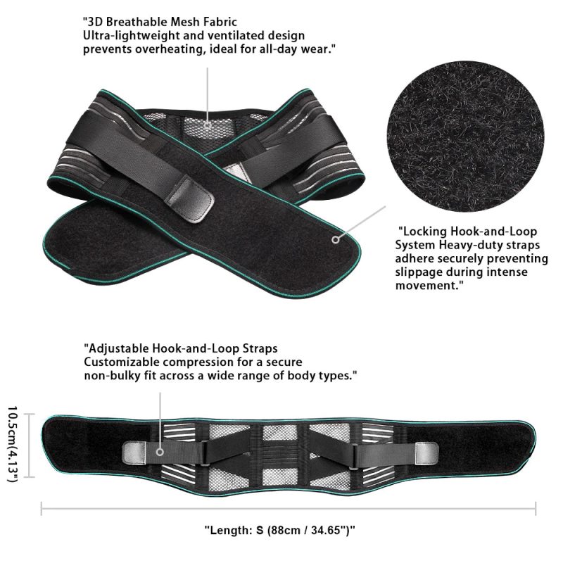 Adjustable Back Brace – Lumbar Support Belt for Lower Back Pain Relief - Image 6