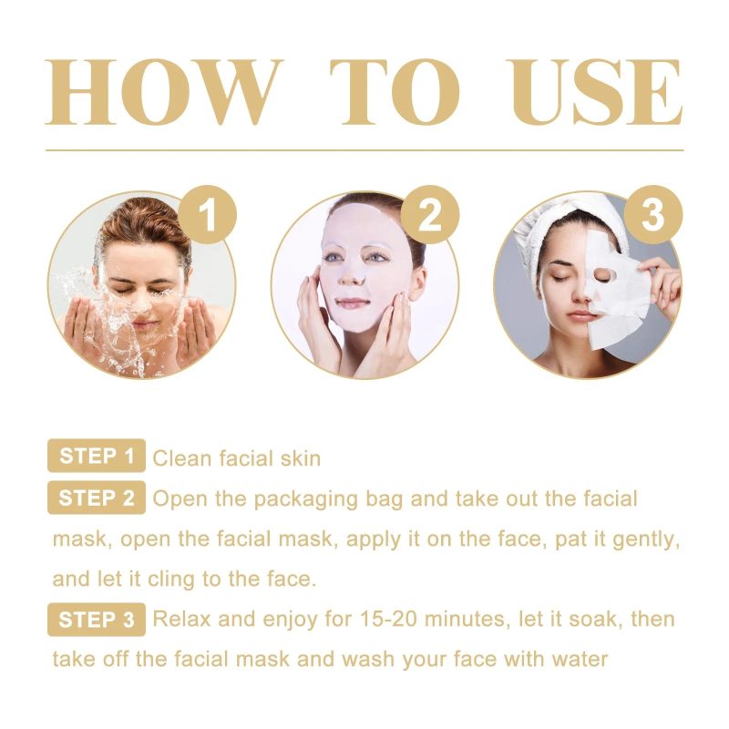 10PCS Collagen Anti-Wrinkle Facial Mask – Korean Skincare for Firming, Moisturizing & Brightening - Image 6