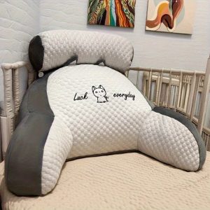 Adjustable Reading Pillow – Ergonomic Back Support Cushion for Bed, Sofa & Floor (1pc, Gray)
