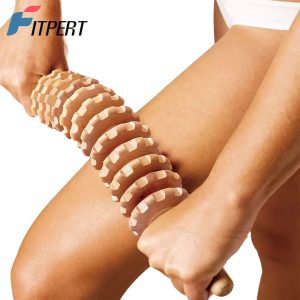 Curved Wooden Massage Roller – Body Shaping Tool for Cellulite & Lymphatic Drainage
