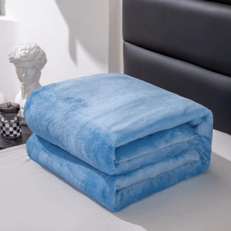 1PC Simple Plush Blanket – Thickened, Warm & Multifunctional Farley Fabric Cover - Image 17