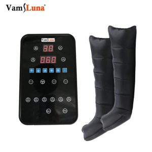Presoterapia Air Compression Leg Massager Wraps – 6-Chamber Foot & Calf Therapy with LCD