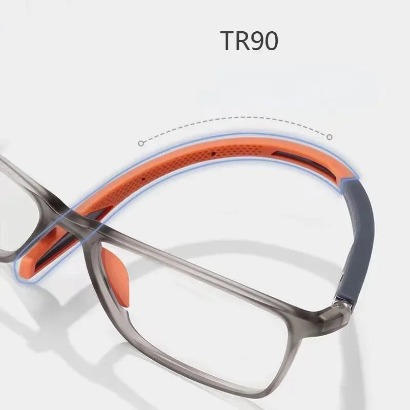 Unisex Ultralight TR90 Blue Light Blocking Reading Glasses – HD Square Prescription Eyewear - Image 2