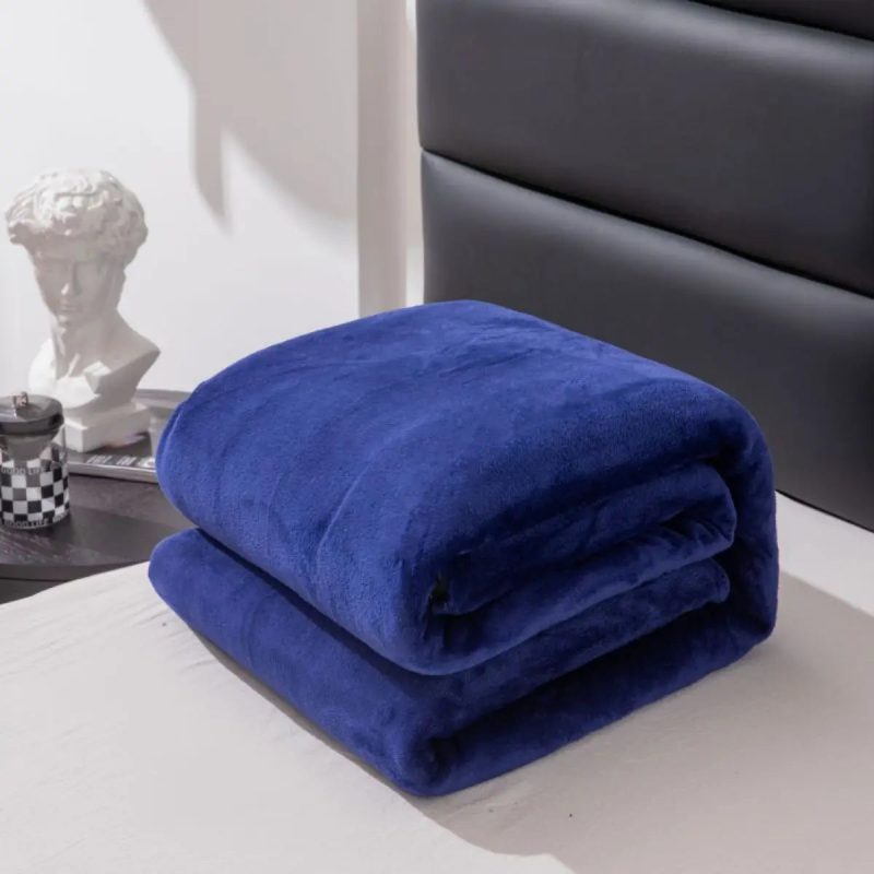 1PC Simple Plush Blanket – Thickened, Warm & Multifunctional Farley Fabric Cover - Image 16