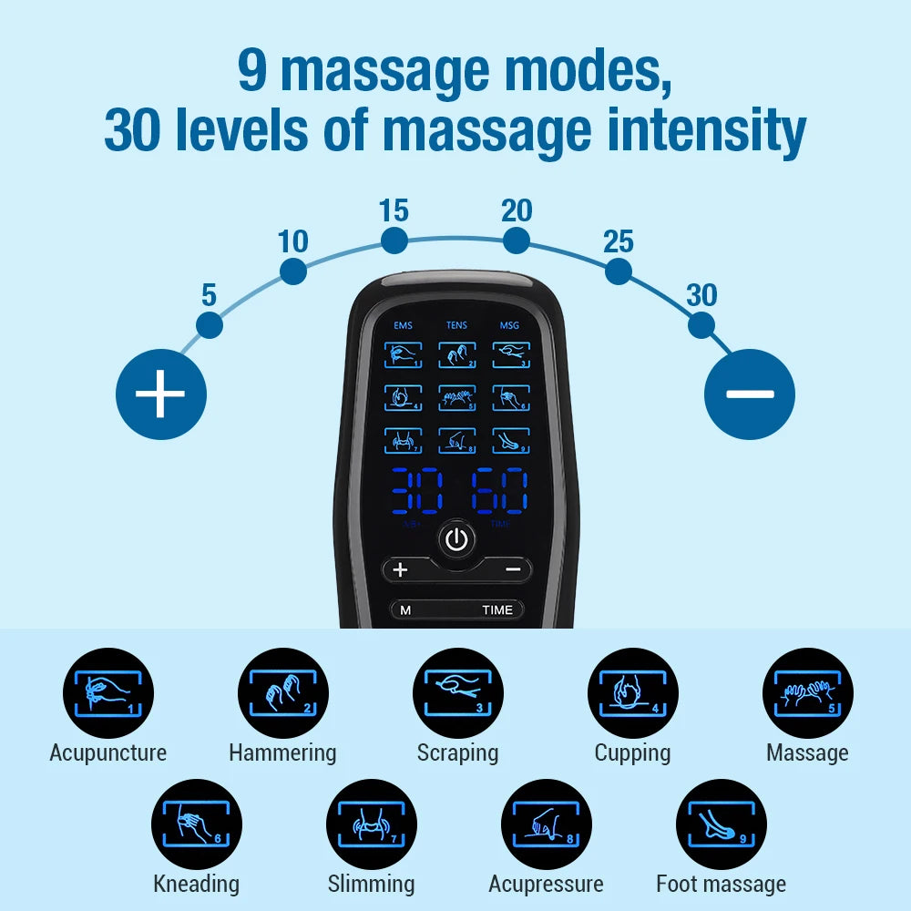 Physiotherapy TENS EMS Muscle Stimulator – Digital Electric Therapy Machine for Pain Relief & Slimming - Image 4