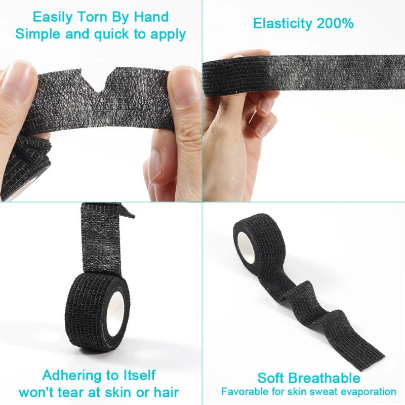 10 Rolls Athletic Wrap Tape – Self-Adhesive Elastic Bandage for Sports & Tattoo Care - Image 3