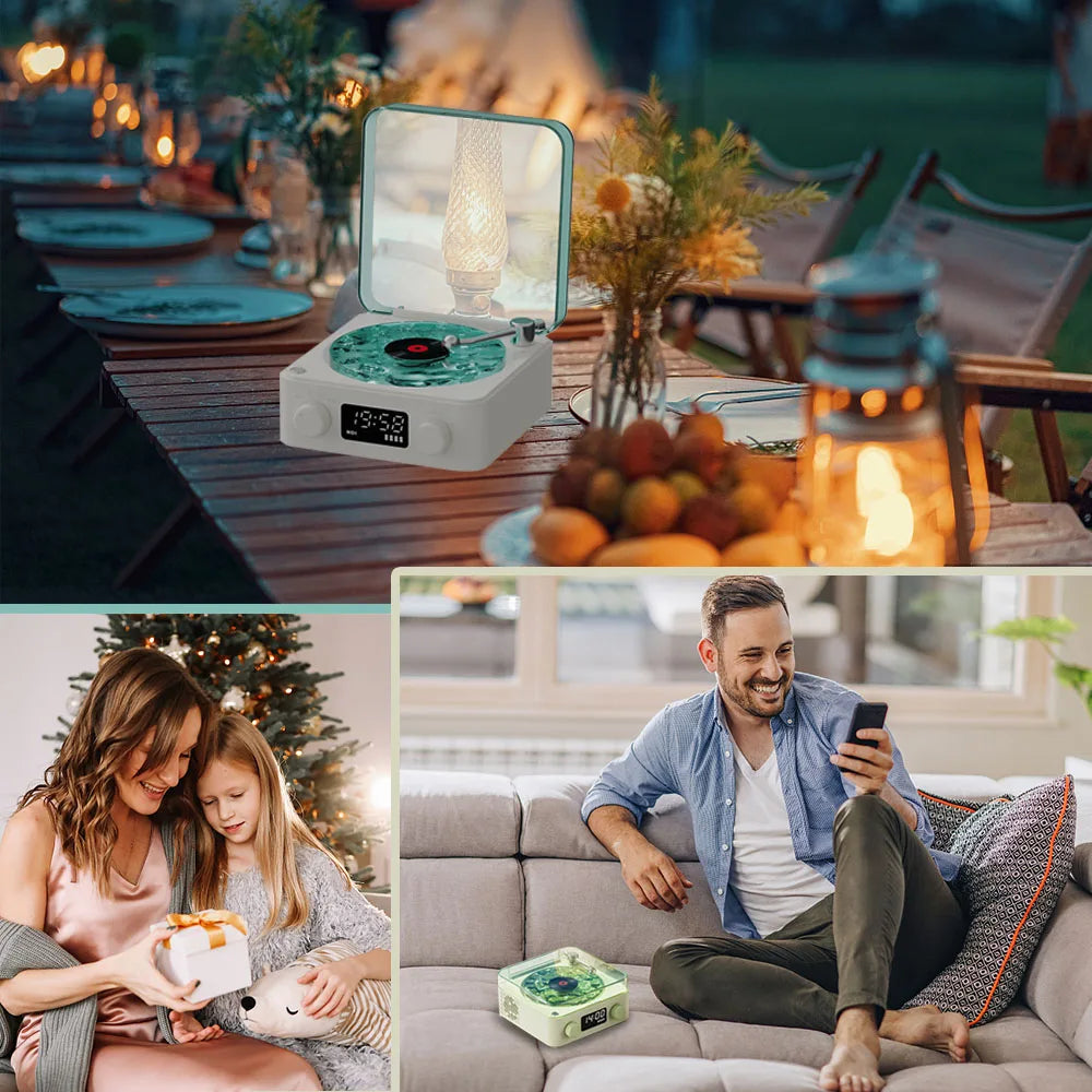 Mini Retro White Noise Bluetooth Speaker – Portable Vintage Sleep Aid with Subwoofer & RGB Light - Image 5