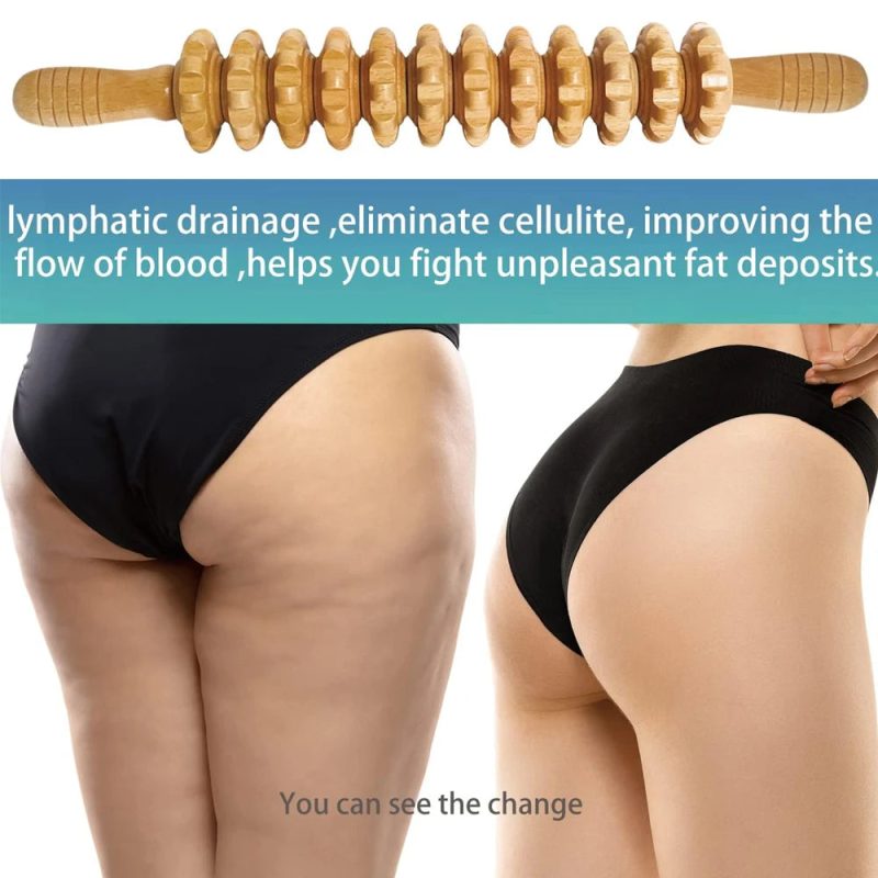 Wood Therapy Roller Massage Tool – 12 Straight-Wheel Lymphatic Drainage & Muscle Massage Stick - Image 5