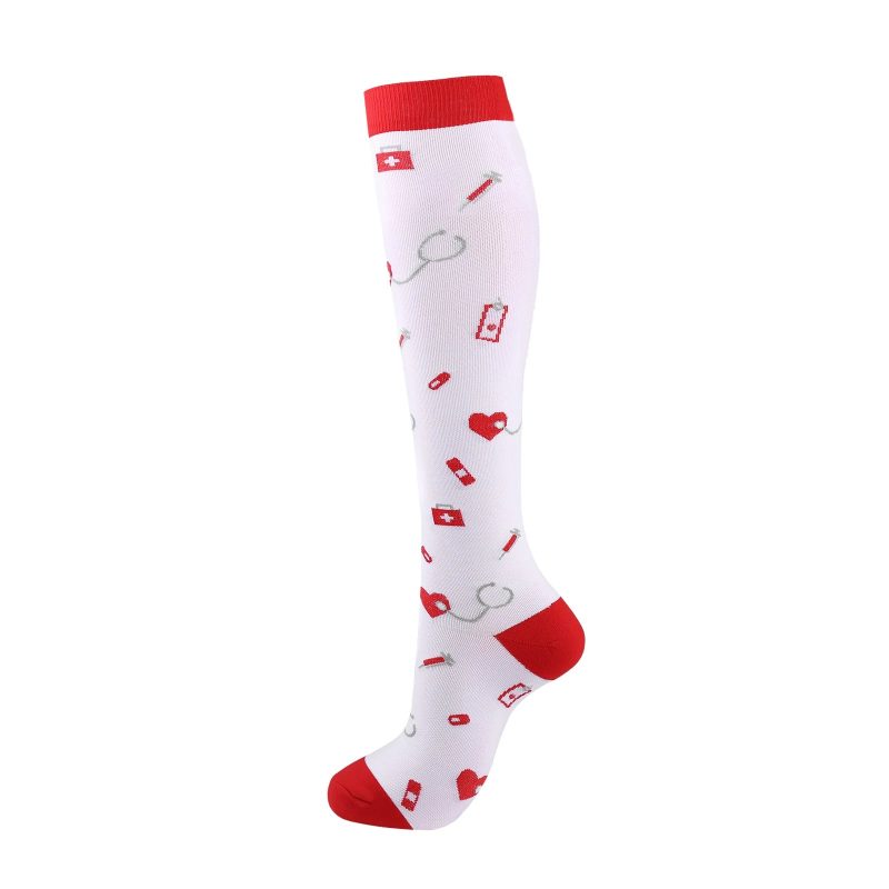 20–30mmHg Compression Socks – Pink Knee-High Stockings for Varicose Veins, Pain Relief & Circulation Support - Image 24