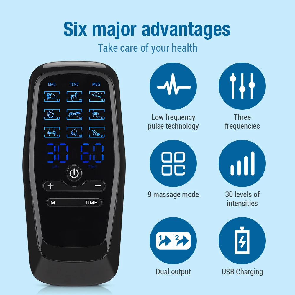Physiotherapy TENS EMS Muscle Stimulator – Digital Electric Therapy Machine for Pain Relief & Slimming - Image 2
